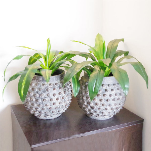 Artificial Foliage Plant Pot Variegated Leaves 40cm Plants