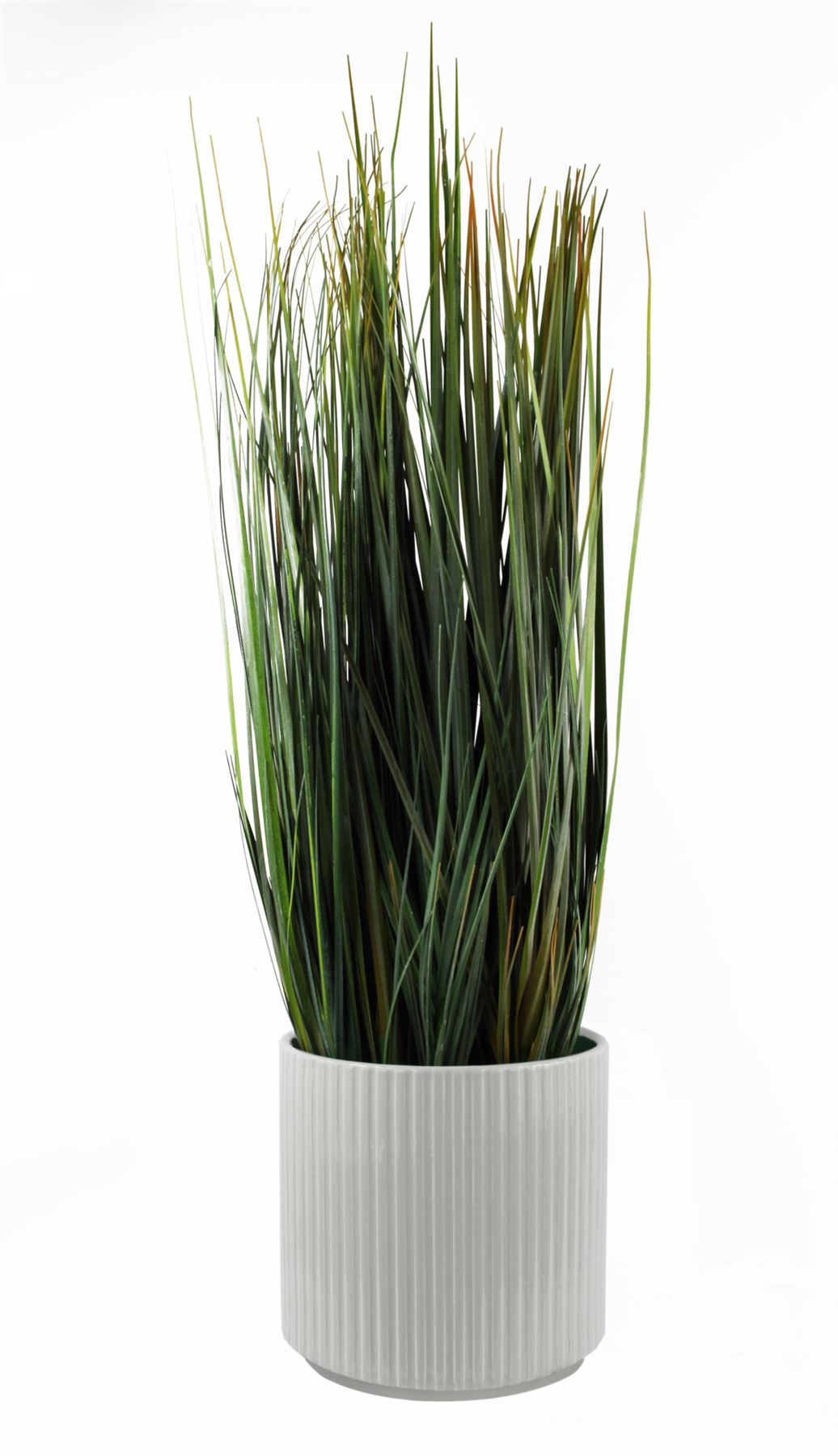 Ceramic Plant Pot Planter Ribbed White 16 x 16 x 15cm by Leaf Design